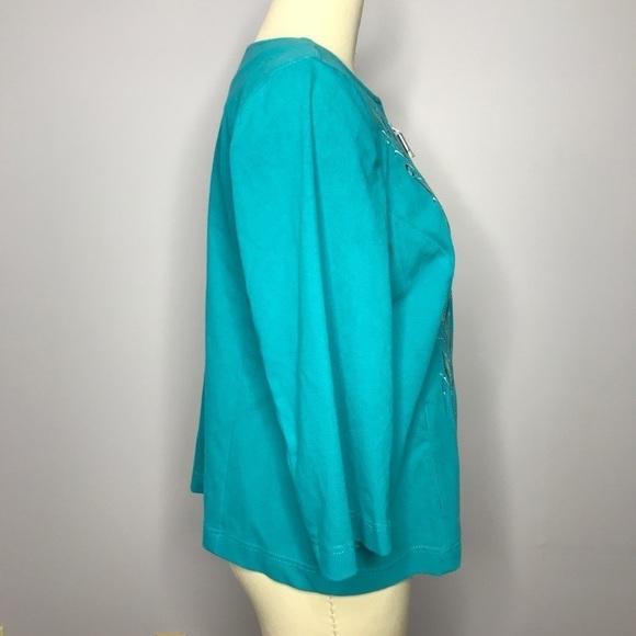 NWT Bob Mackie Smart Denim Zip Jacket- Size Large- NWT - Picture 4 of 6